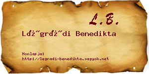 Légrádi Benedikta névjegykártya